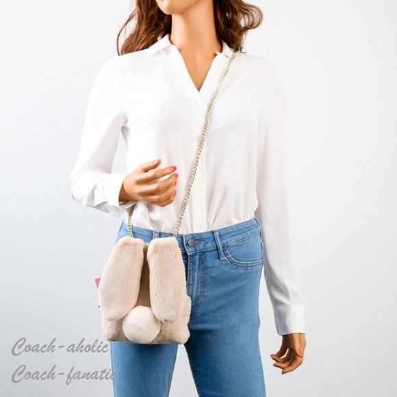 NWT Kate Spade BUNBUN Faux Fur 3D Bunny Rabbit Crossbody with Dust bag - Picture 2 of 13